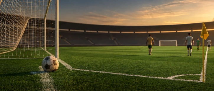 Composição esportiva com destaque para o futebol